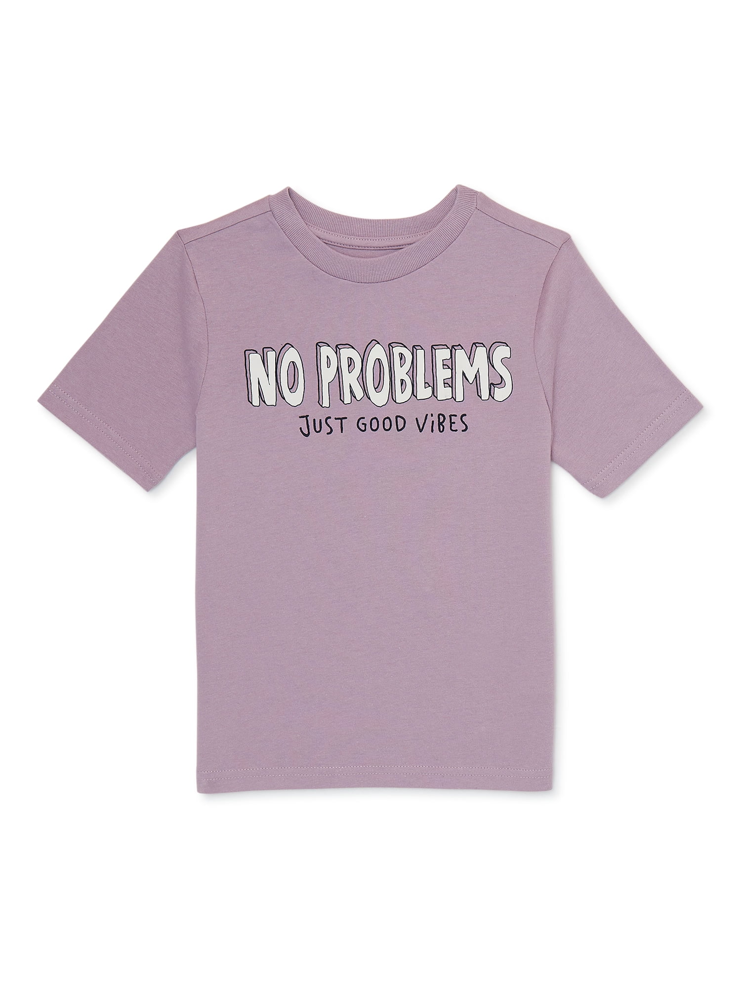 Boys Purple Graphics Short Sleeves T-Shirt With Shorts Set main image 0