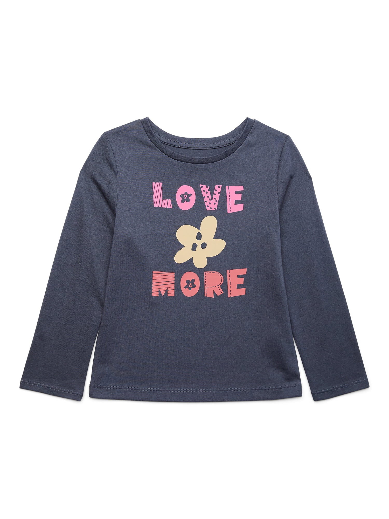 365 Kids By Garanimals Girls Long Sleeve Graphic T-Shirt, Sizes 4-10