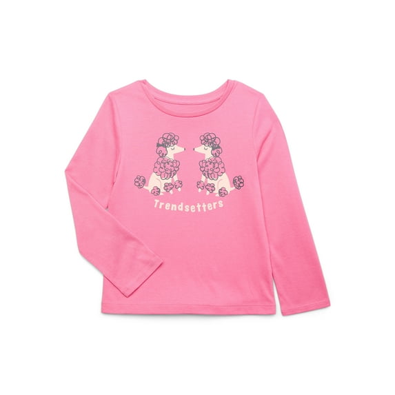 365 Kids By Garanimals Girls Long Sleeve Graphic T-Shirt, Sizes 4-10