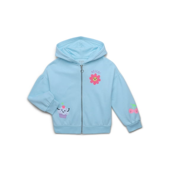365 Kids by Garanimals Girls Zip Up Hoodie, Sizes 4-10