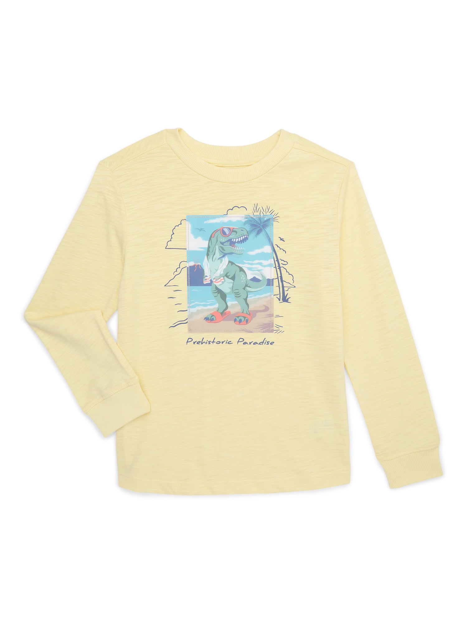 365 Kids by Garanimals Boys Mix and Match Long Sleeve Slub Jersey Graphic Tee, Sizes 4-10