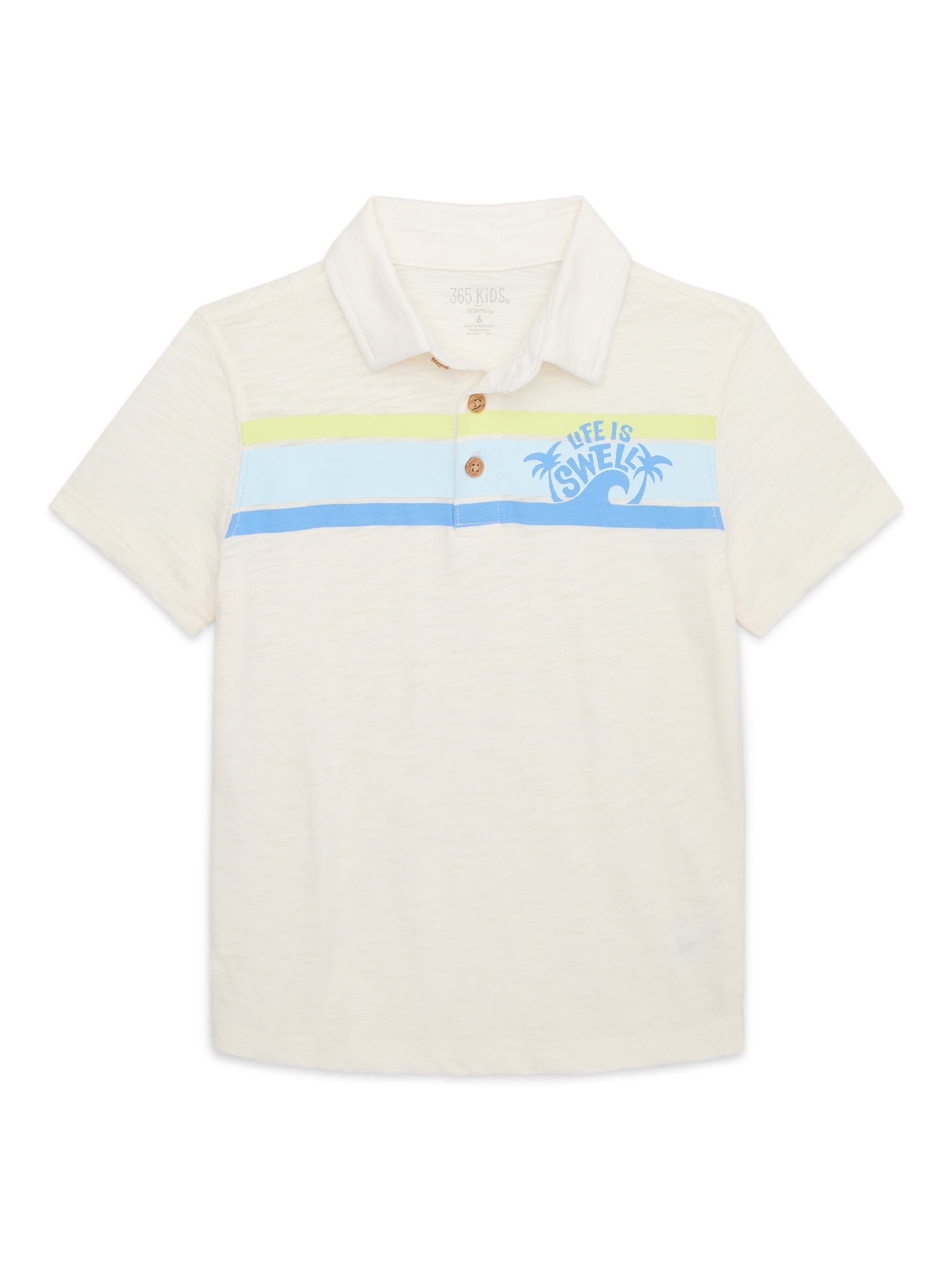 365 Kids by Garanimals Boys Mix and Match Short Sleeve Graphic Polo, Sizes 4-10