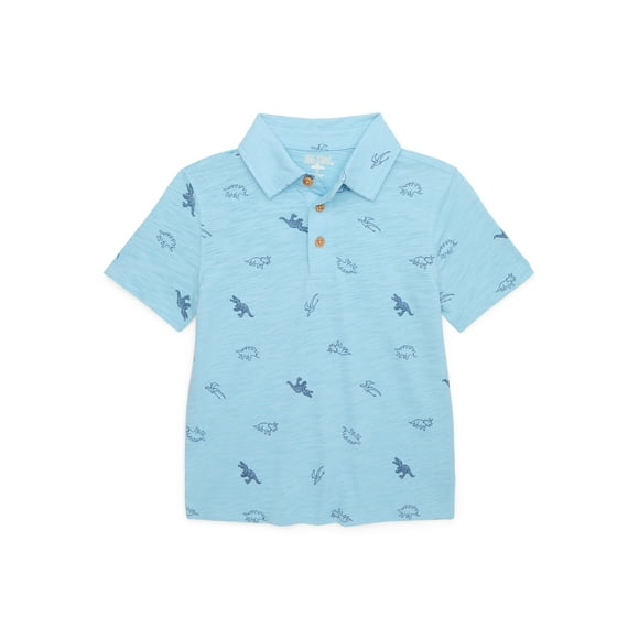 365 Kids by Garanimals Boys Mix and Match Short Sleeve Print Polo, Sizes 4-10