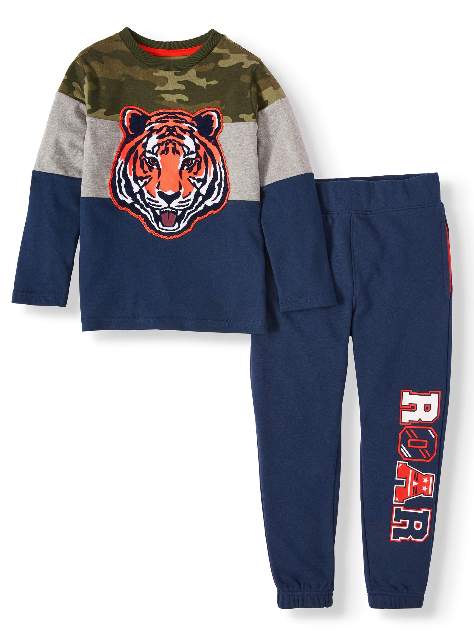 365 Kids From Garanimals Boys? Tiger Sweatshirt and Joggers, 2Piece