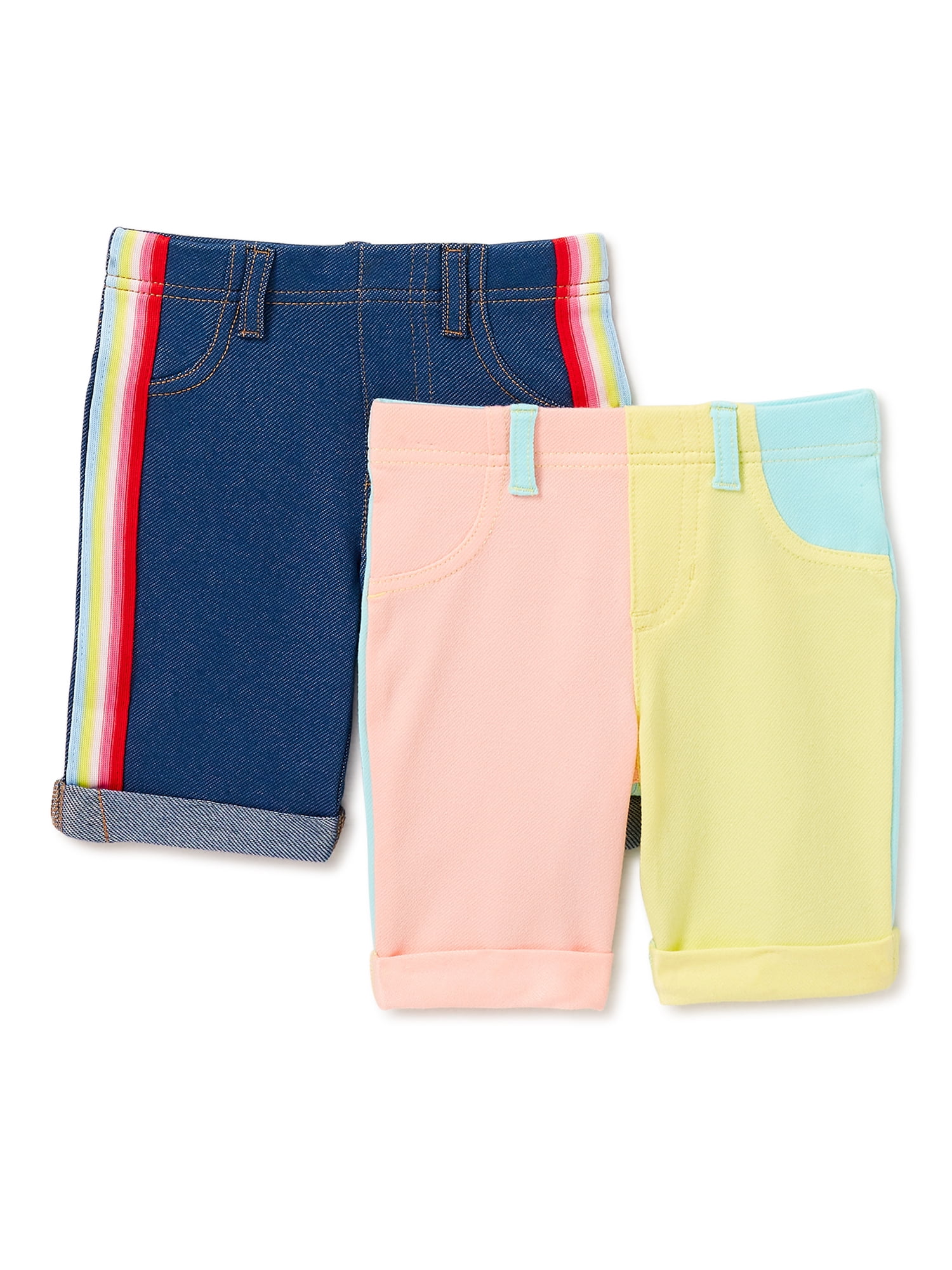365 Kids From Garanimals Girls Bermuda Shorts 2-Pack, Sizes 4-10