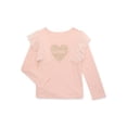thumbnail image 1 of 365 Kids From Garanimals Girls Mesh Ruffle T-Shirt, Sizes 4-10, 1 of 3