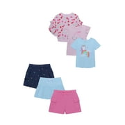 365 KIDS FROM GARANIMALS 365 Kids by Garanimals Girls Mix and Match Kid-Pack Outfit Set, 6-Piece, Sizes 4-10