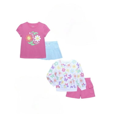 365 Kids by Garanimals Girls Mix and Match Outfit Set, 4-Piece, Sizes 4-10