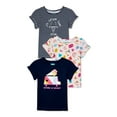 thumbnail image 1 of 365 Kids From Garanimals Girls Ruffle Sleeve T-Shirts, 3-Pack, Sizes 4-10, 1 of 4