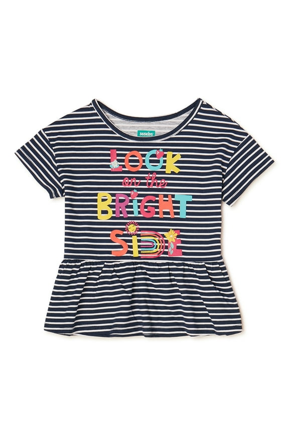 Girls Short Sleeve Peplum T-Shirt, Sizes 4-10