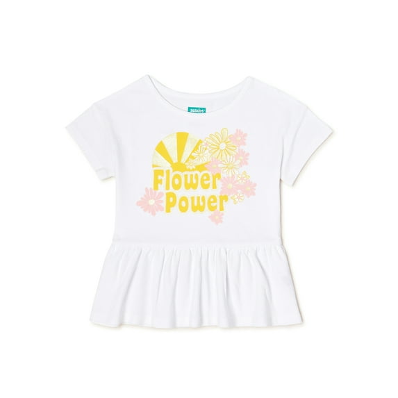 365 Kids From Garanimals Girls Short Sleeve Peplum T-Shirt, Sizes 4-10