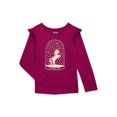 thumbnail image 1 of 365 Kids From Garanimals Girls Ruffle Tee with Long Sleeves, Sizes 4-10, 1 of 3