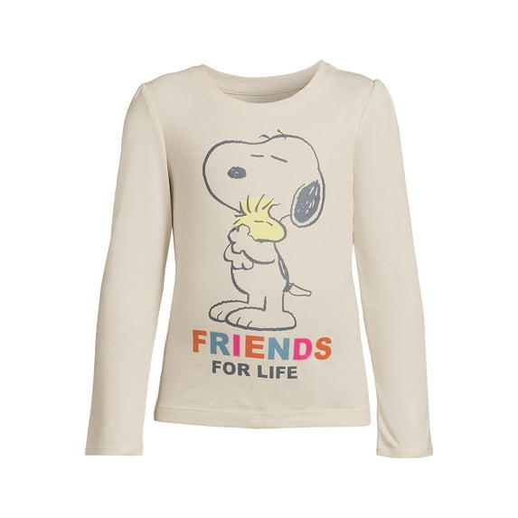 365 Kids Girls Longsleeve Peanuts T-Shirt, Sizes 4-10
