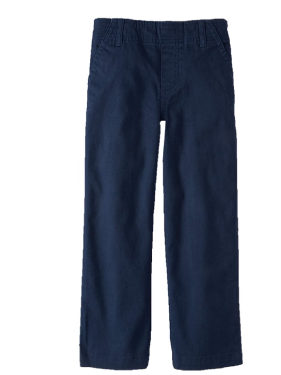 Kids Solid Woven Pants - Blue, 5