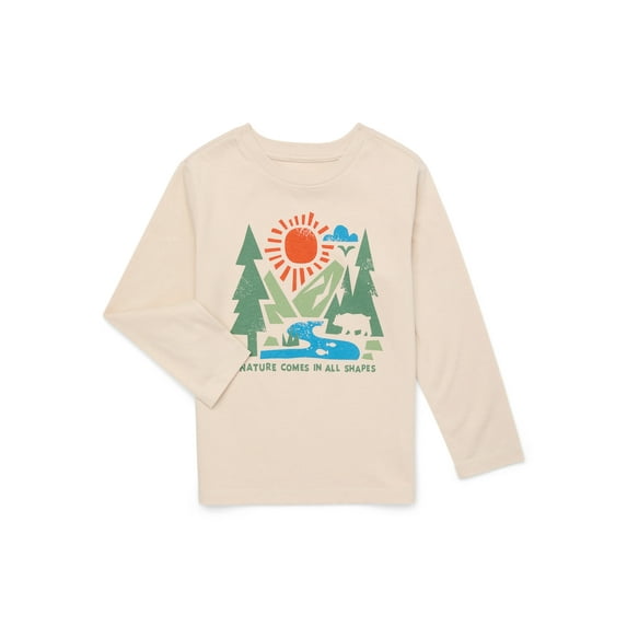 365 Kids by Garanimals Boys Graphic Tee with Long Sleeves, Sizes 4-10