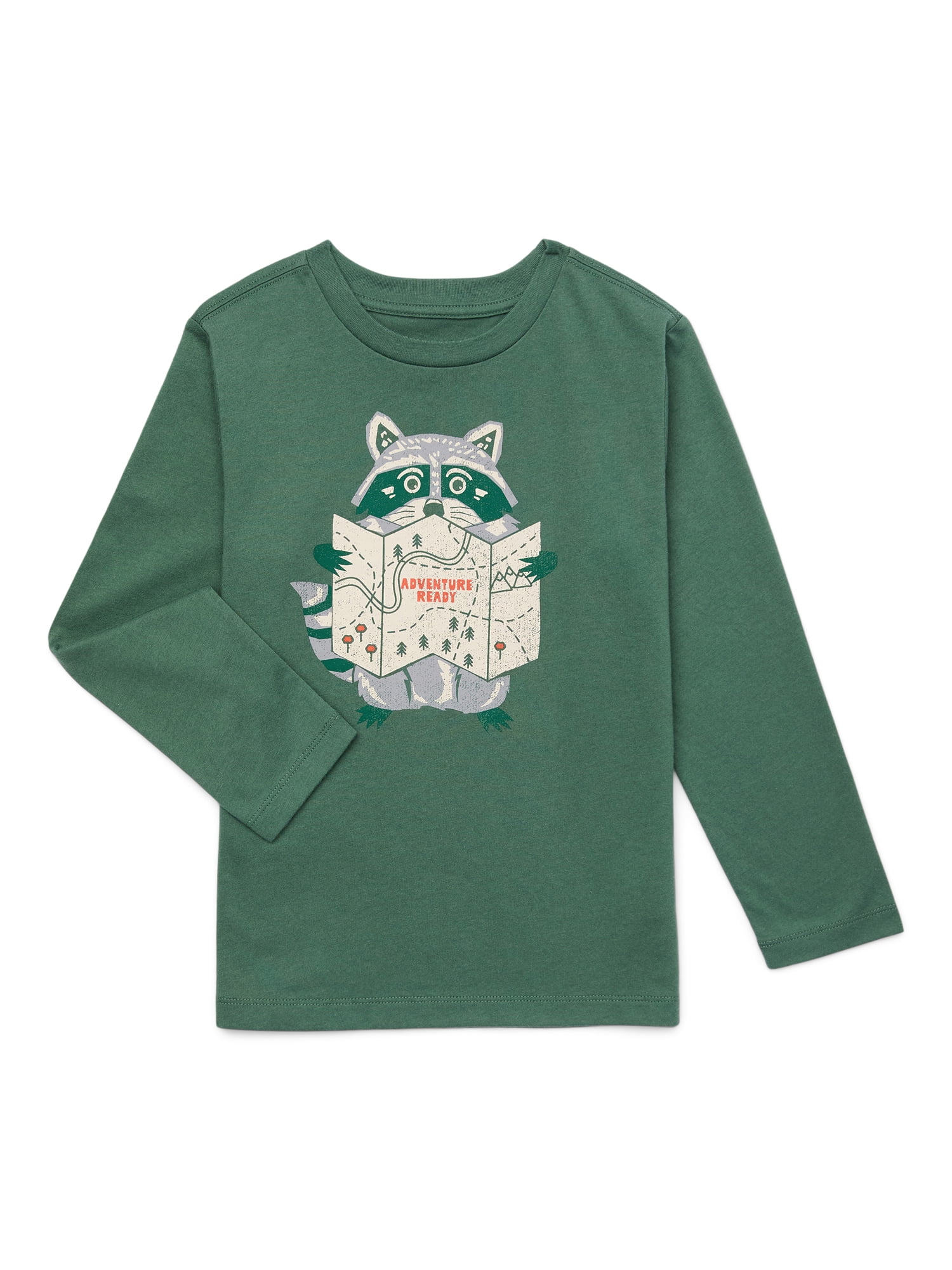 365 Kids by Garanimals Boys Graphic Tee with Long Sleeves, Sizes 4-10