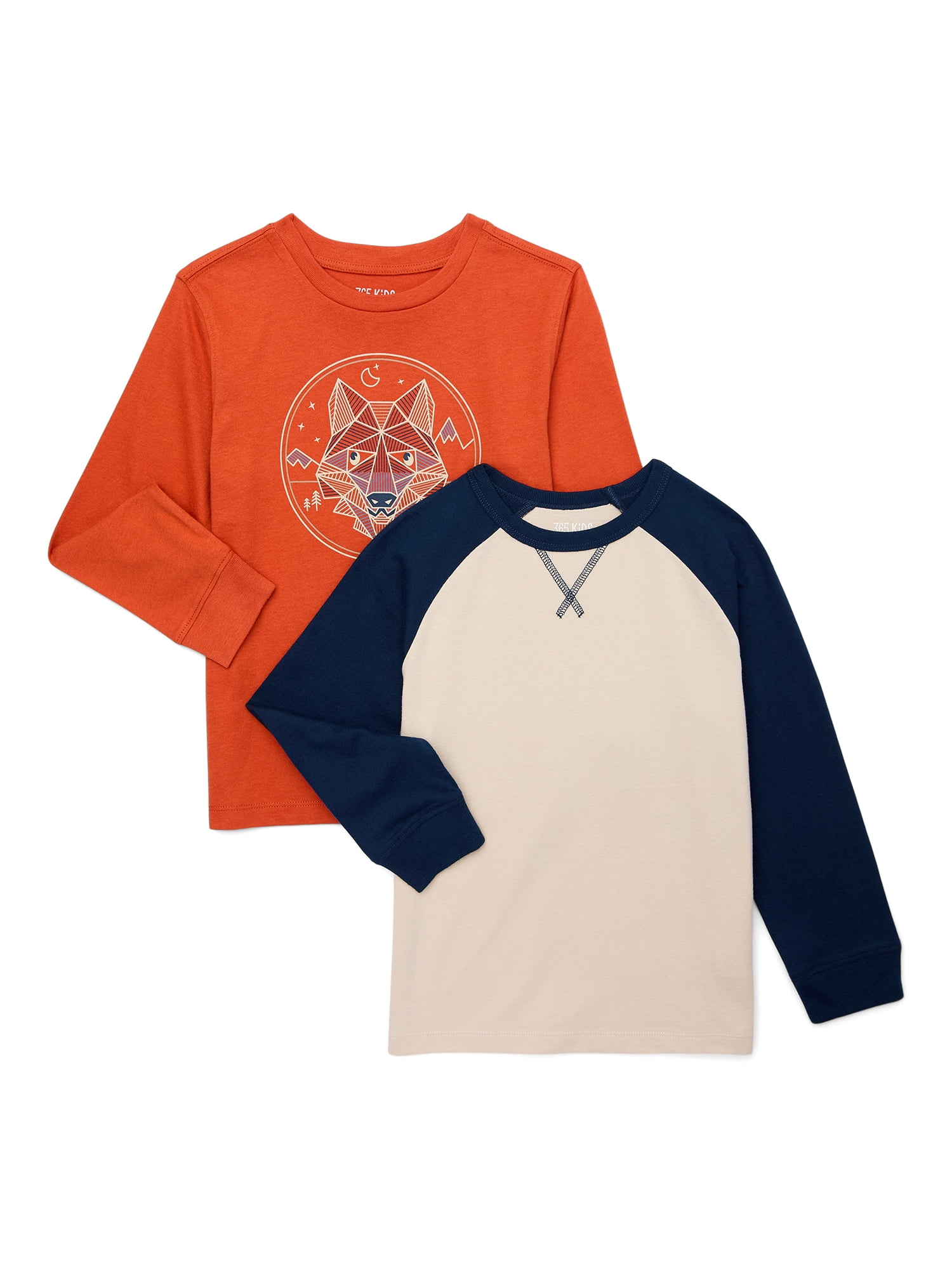 365 Kids by Garanimals Boys Long-Sleeve Tee, 2-Pack, Sizes 4-10