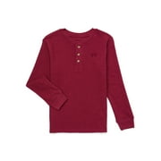 365 KIDS FROM GARANIMALS 365 Kids by Garanimals Boys Solid Henley Tee with Long Sleeves, Sizes 4-10
