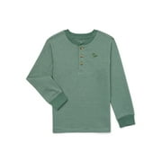 365 KIDS FROM GARANIMALS 365 Kids by Garanimals Boys Striped Henley Tee with Long Sleeves, Sizes 4-10
