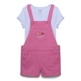 thumbnail image 1 of 365 Kids by Garanimals Girls Cotton Shortalls and Tee Set, 2-Piece, Sizes 4-10, 1 of 4