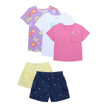 365 Kids by Garanimals Girls Mix and Match Outfit Set, 5-Piece, Sizes 4-10