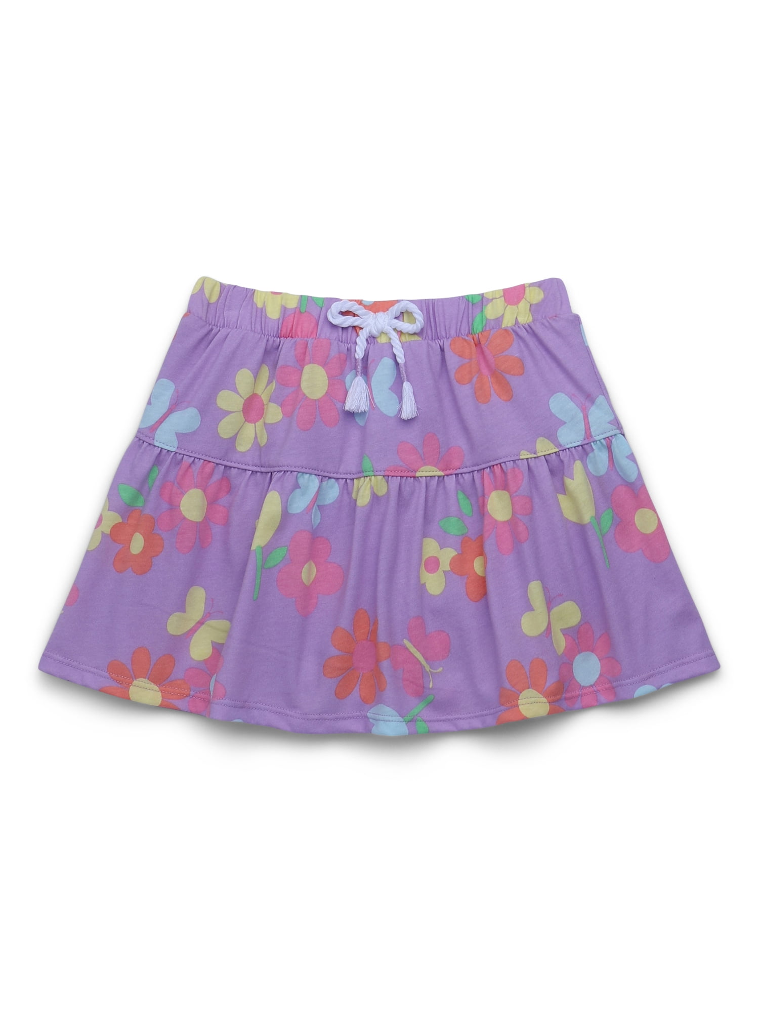 365 Kids by Garanimals Girls Print Tiered Scooter Skirt, Sizes 4-10