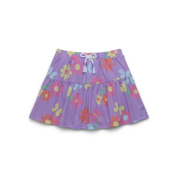 365 Kids by Garanimals Girls Print Tiered Scooter Skirt, Sizes 4-10