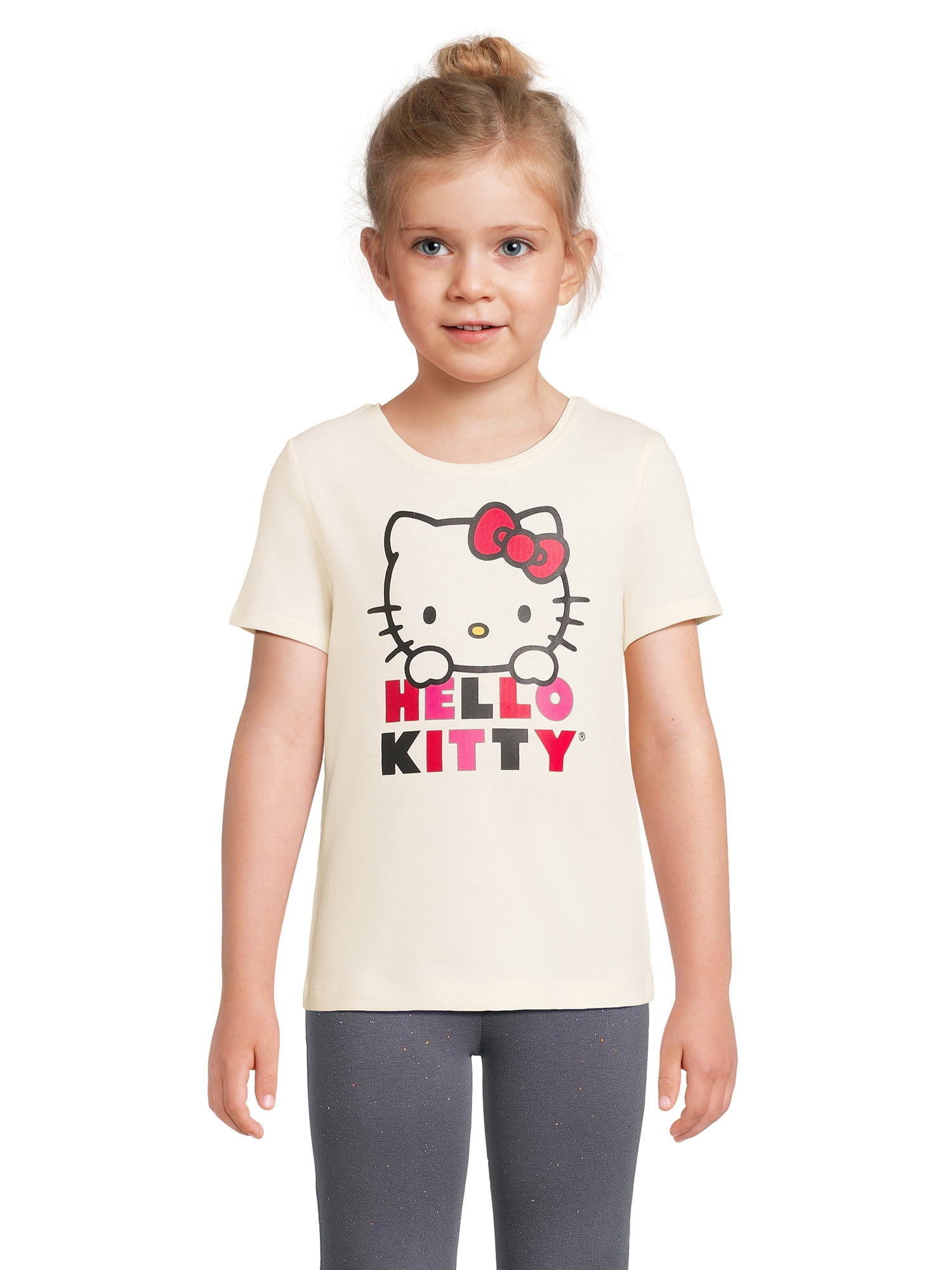 365 Kids by Garanimals Girls Short Sleeve Hello Kitty T-Shirt, Sizes 4 ...