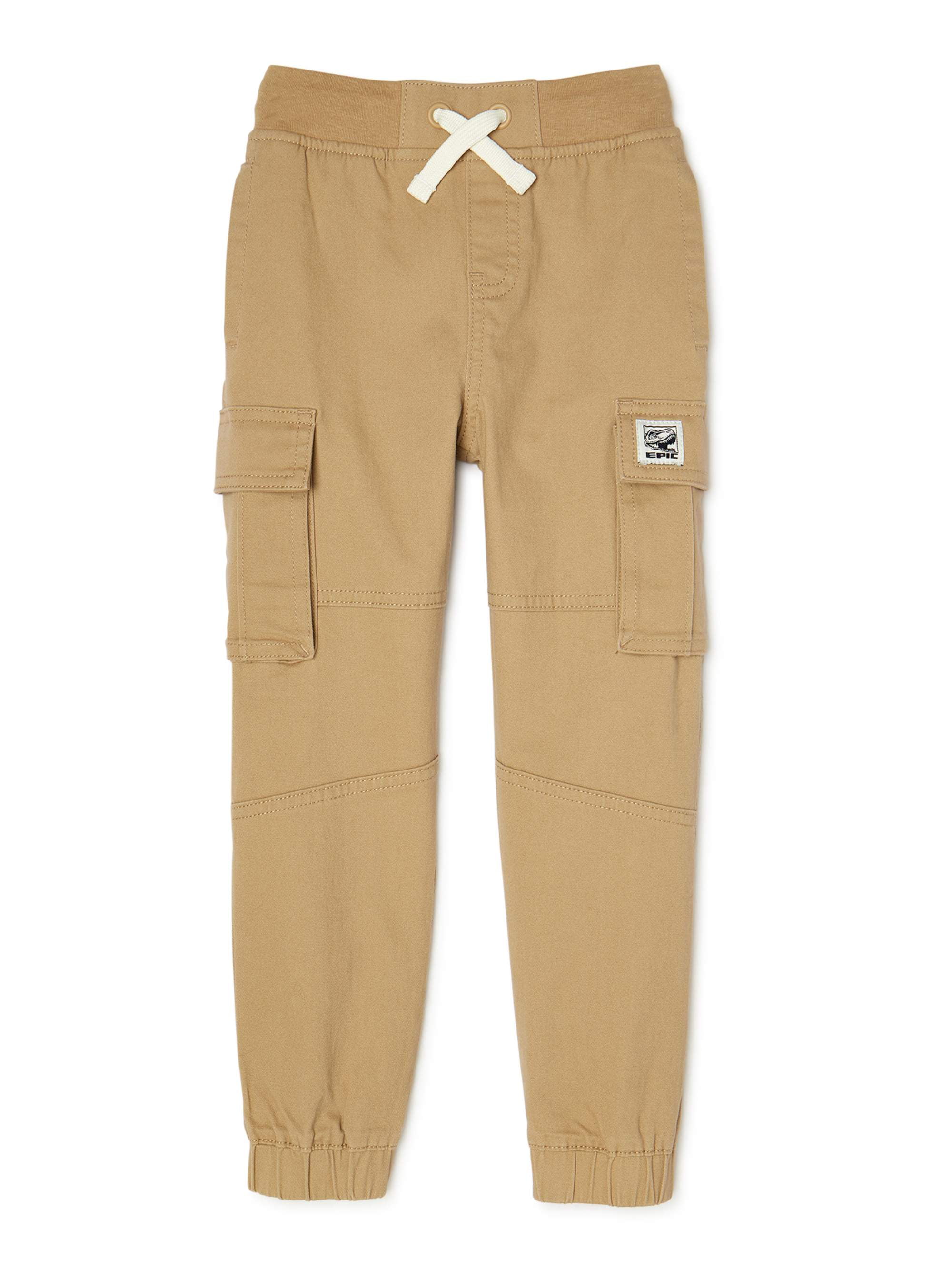 365 Kids from Garanimals Boys Khaki Cargo Joggers, Sizes 4-10
