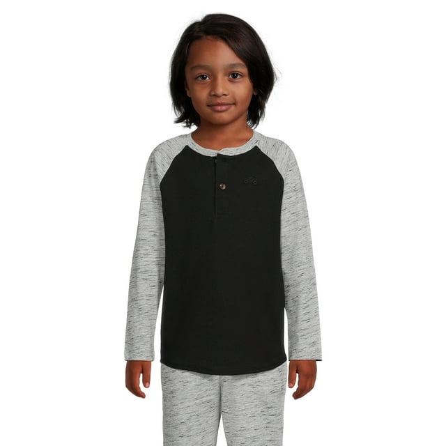 365 Kids from Garanimals Boys Long Sleeve Solid Henley, Sizes 4-10