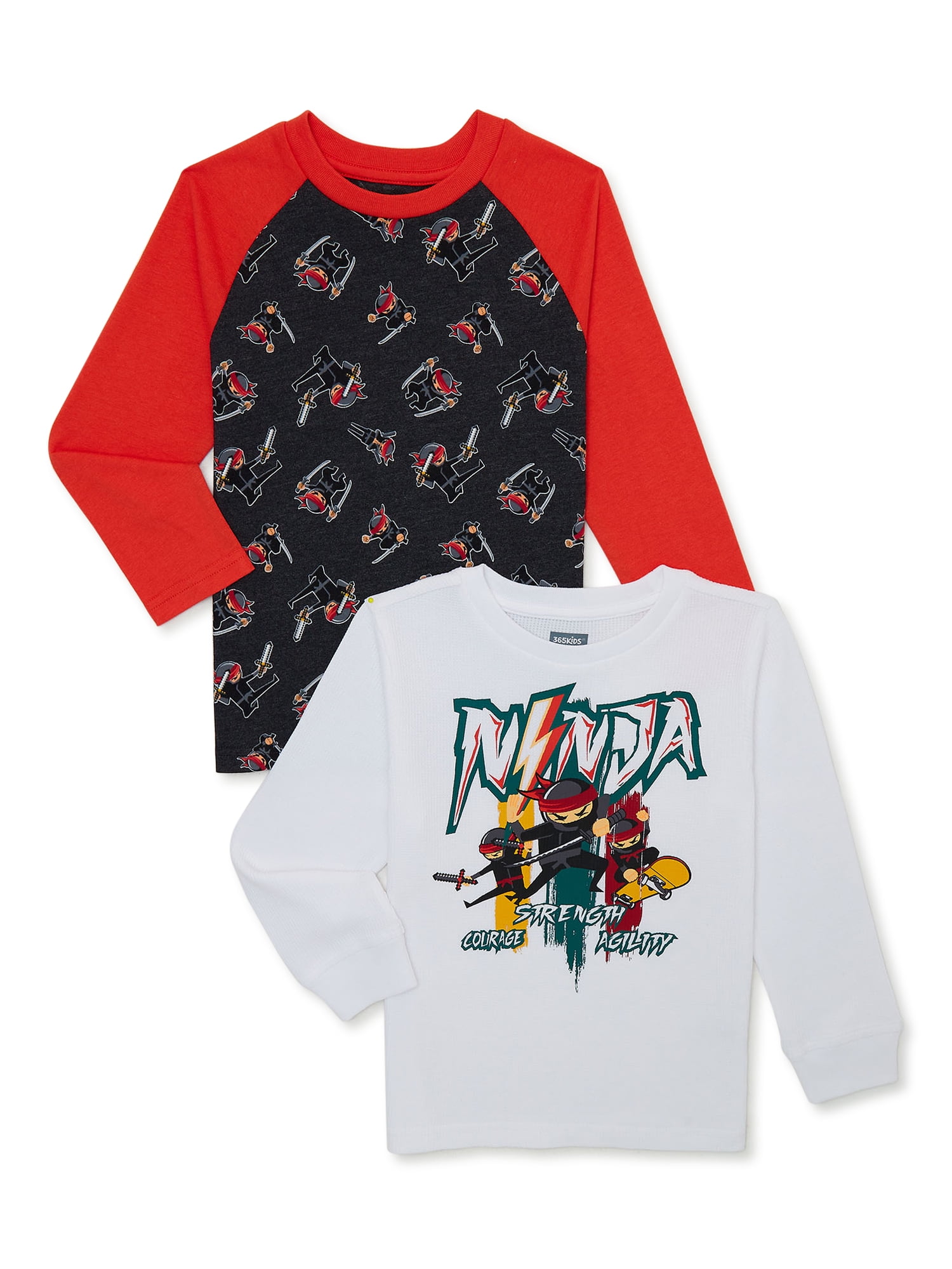 365 Kids from Garanimals Boys Long Sleeve Thermal Tee, 2Pack, Sizes 4