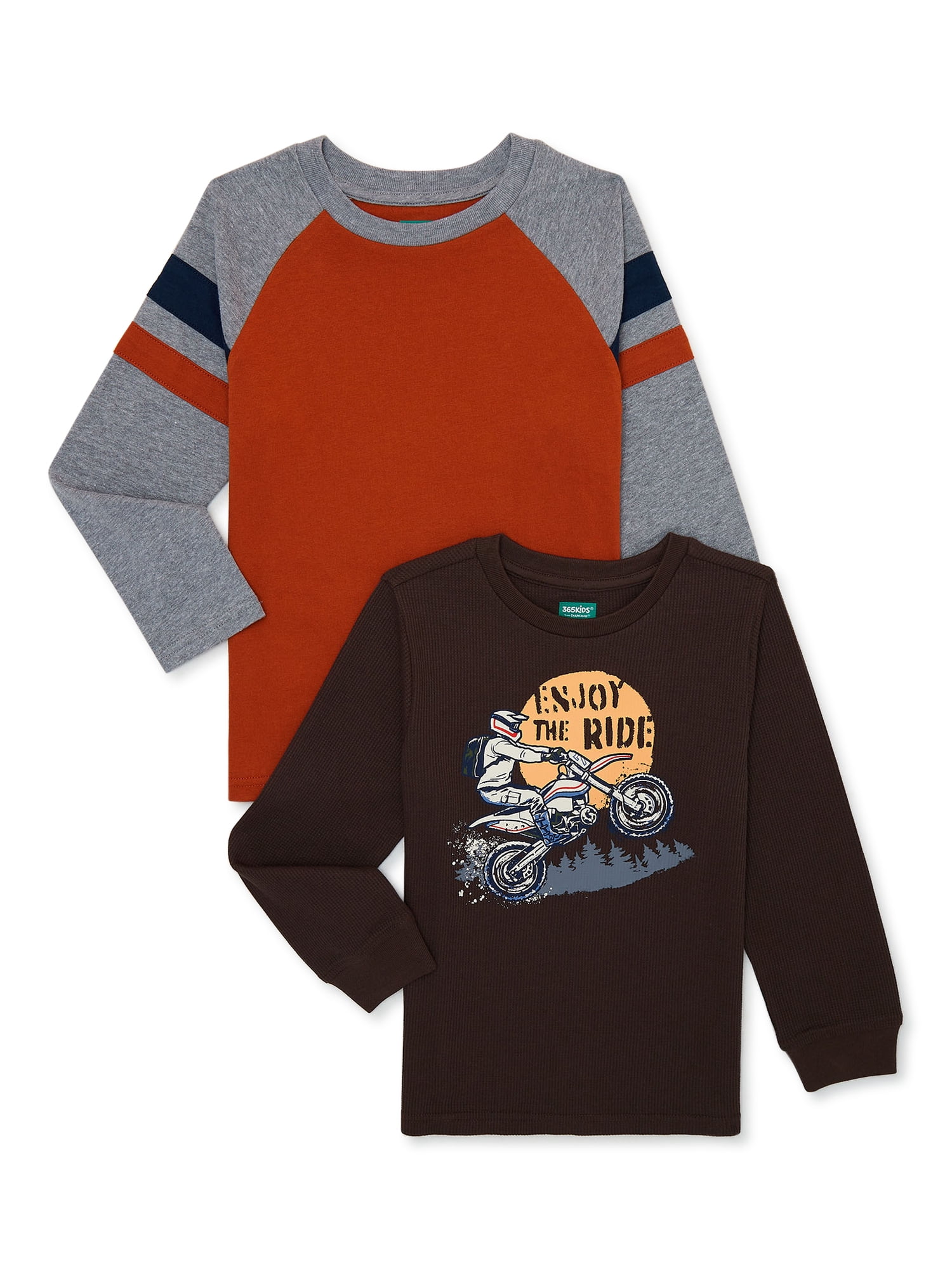 365 Kids from Garanimals Boys Long Sleeve Thermal Tee, 2Pack, Sizes 4