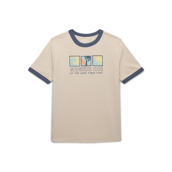 365 Kids by Garanimals Boys Mix and Match Graphic Ringer Tee with Short Sleeves, Sizes 4-10