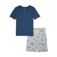 thumbnail image 1 of 365 Kids from Garanimals Boys Mix and Match Henley Shirt and Shorts Outfit Set, 2-Piece, Sizes 4-10, 1 of 3