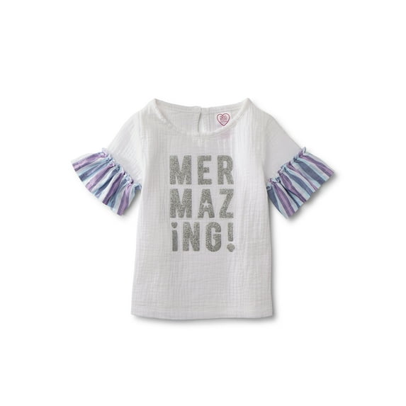 365 Kids from Garanimals Girls' 4-10 Ruffle Sleeve Shirt