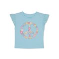 thumbnail image 1 of 365 Kids from Garanimals Girls Eyelet Sleeve Graphic Tee, Sizes 4-10, 1 of 3