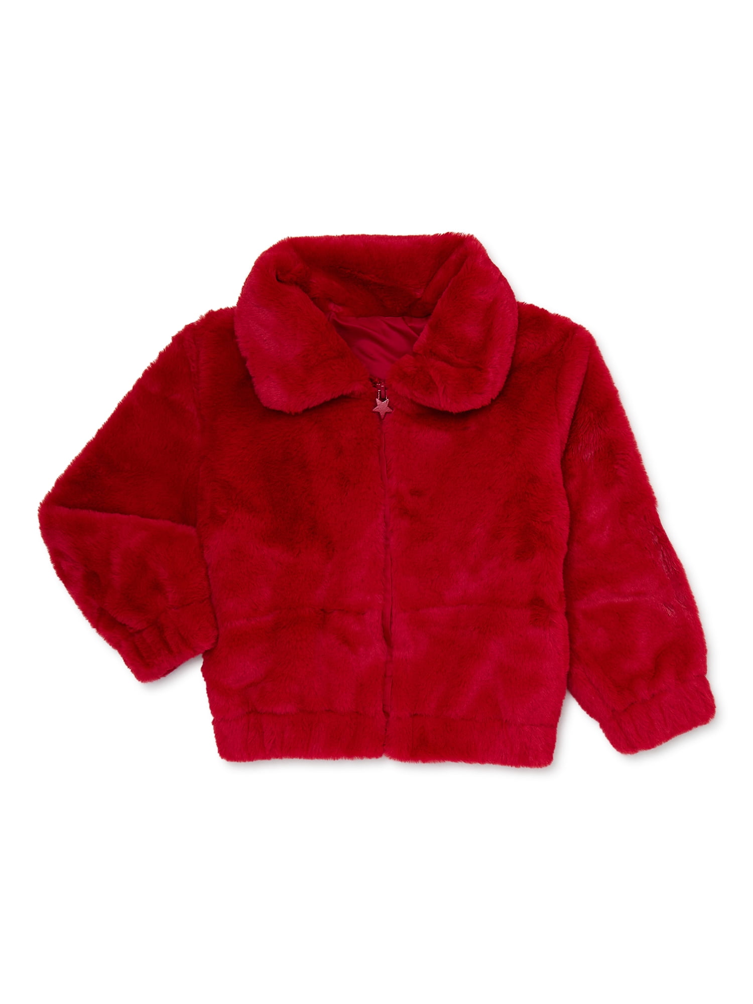 365 Kids from Garanimals Girls Faux Fur Jacket, Sizes 4-10 - Walmart.com