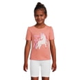 thumbnail image 1 of 365 Kids from Garanimals Girls’ Graphic T-Shirt with Short Sleeves, Sizes 4-10, 1 of 5