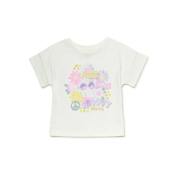 365 Kids from Garanimals Girls Graphic Tee with Short Sleeves, Sizes 4-10
