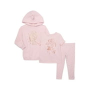 365 Kids from Garanimals Girls Hoodie, Tee and Leggings Holiday Outfit Set, 3-Piece, Sizes 4-10