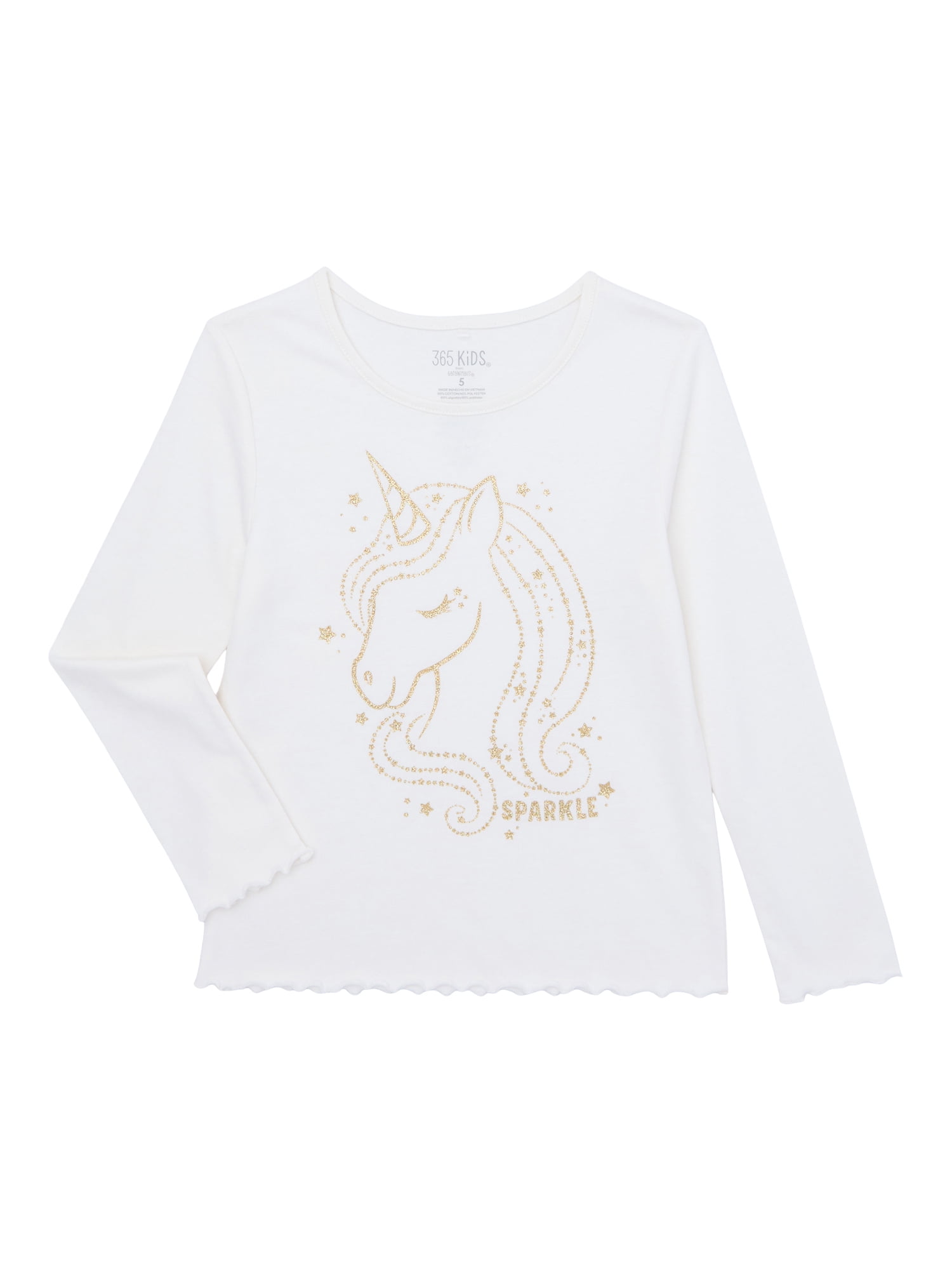 365 Kids from Garanimals Girls Long Sleeve Tee and Leggings Holiday Outfit Set, 4-Piece, Sizes 4-10