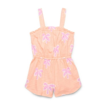 365 Kids by Garanimals Girls Mix and Match Elevated Romper, Sizes 4-10