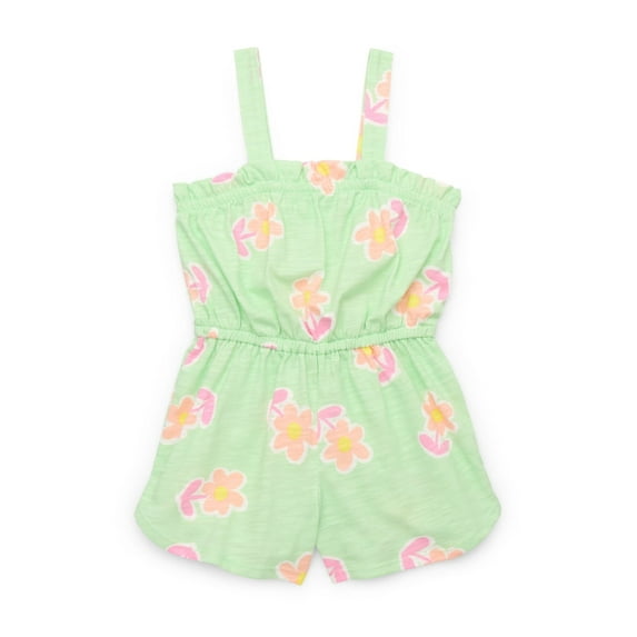 365 Kids by Garanimals Girls Mix and Match Elevated Romper, Sizes 4-10