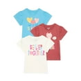 365 Kids from Garanimals Girls Graphic Tee with Short Sleeves, 3-pack ...