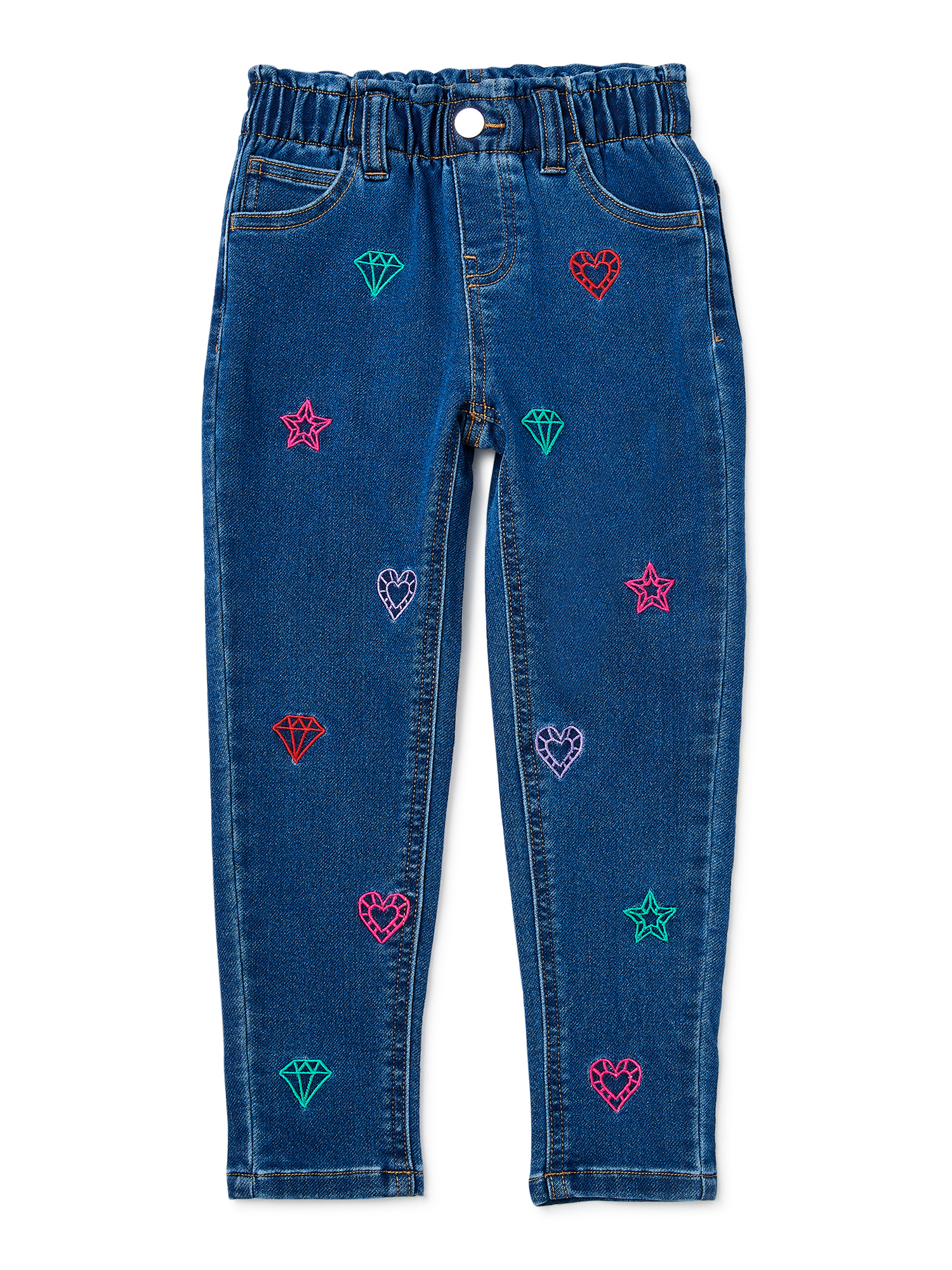365 Kids from Garanimals Girls' Paperbag Waist Jeans, Sizes 4-10 - image 1 of 3