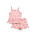 thumbnail image 1 of 365 Kids by Garanimals Girls Peplum Tank Top and Shorts Outfit Set, 2-Piece, Sizes 4-10, 1 of 3