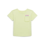 365 KIDSBYGARANIMALS 365 Kids by Garanimals Girls Pocket Tee with Short Sleeves, Sizes 4-10