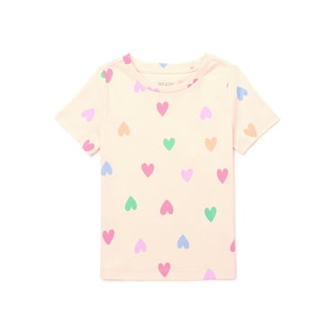 365 Kids from Garanimals Girls Print Tee with Short Sleeves, Sizes 4-10