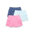 thumbnail image 1 of 365 Kids by Garanimals Girls Pull On Shorts, 3-Pack, Sizes 4-10, 1 of 4