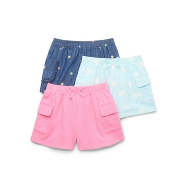 365 Kids by Garanimals Girls Pull On Shorts, 3-Pack, Sizes 4-10